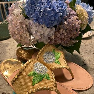 Jack Rogers hydrangea sandals